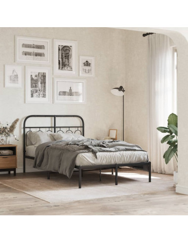 Testiera in Metallo Nero 120 cm