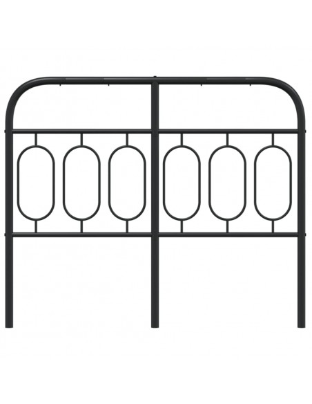 Testiera in Metallo Nero 120 cm