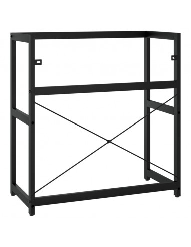 Struttura per Lavabo da Bagno Nera 79x38x83 cm in Ferro