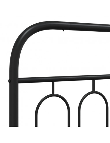 Testiera in Metallo Nero 120 cm