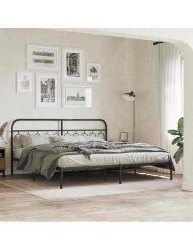 Testiera in Metallo Nero 200 cm