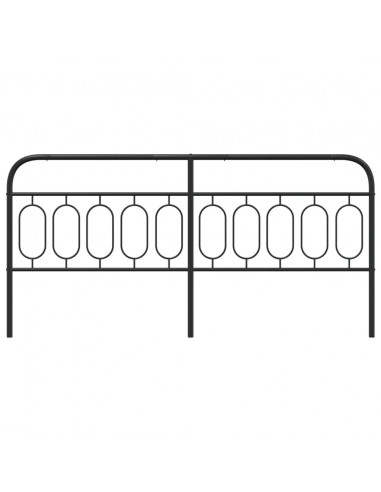 Testiera in Metallo Nero 200 cm