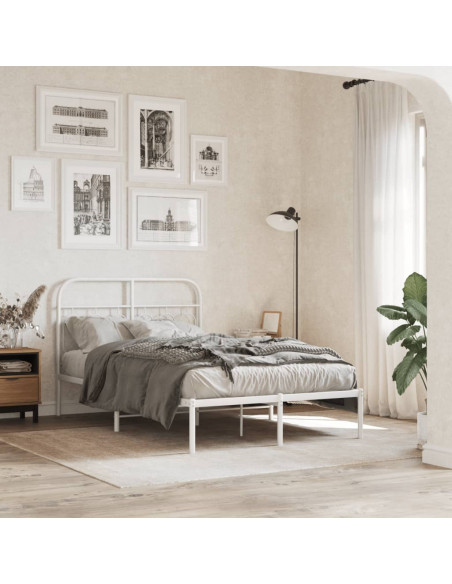 Testiera in Metallo Bianco 120 cm