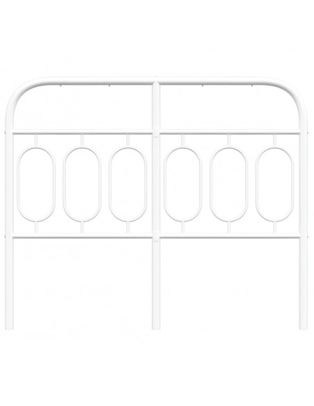 Testiera in Metallo Bianco 120 cm