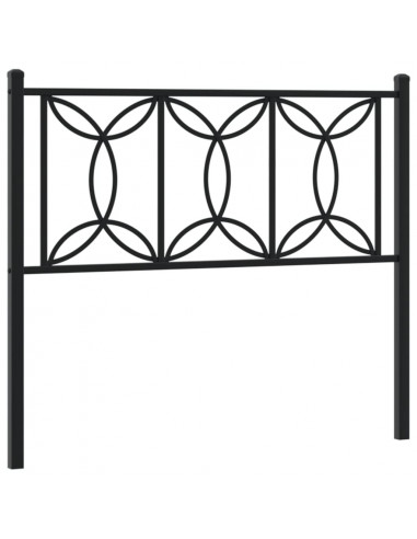 Testiera in Metallo Nero 107 cm