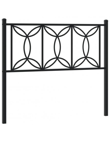 Testiera in Metallo Nero 107 cm