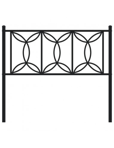 Testiera in Metallo Nero 107 cm