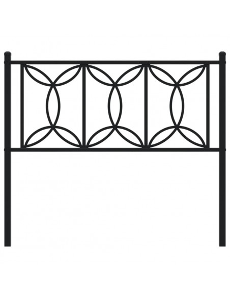 Testiera in Metallo Nero 107 cm
