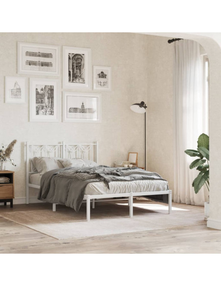 Testiera in Metallo Bianco 120 cm