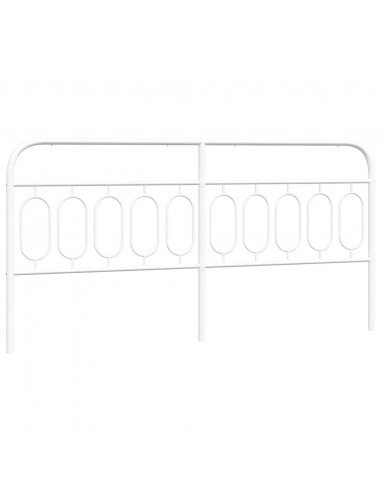 Testiera in Metallo Bianco 200 cm