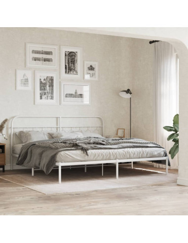 Testiera in Metallo Bianco 200 cm