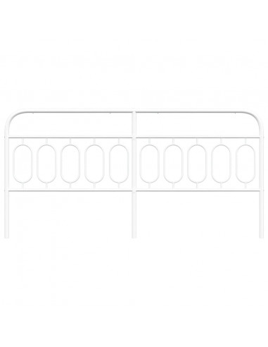Testiera in Metallo Bianco 200 cm