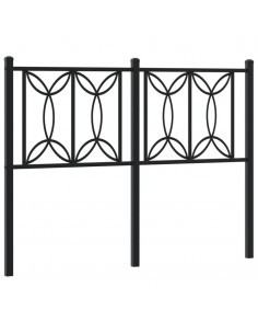 Testiera in Metallo Nero 120 cm 2