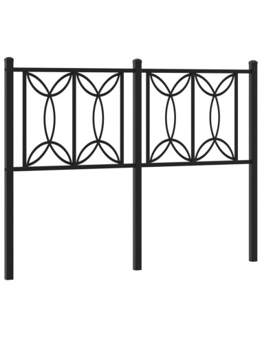 Testiera in Metallo Nero 120 cm