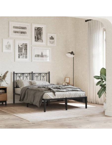 Testiera in Metallo Nero 120 cm