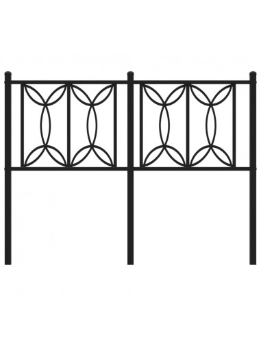 Testiera in Metallo Nero 120 cm