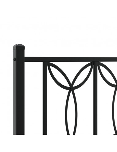 Testiera in Metallo Nero 120 cm