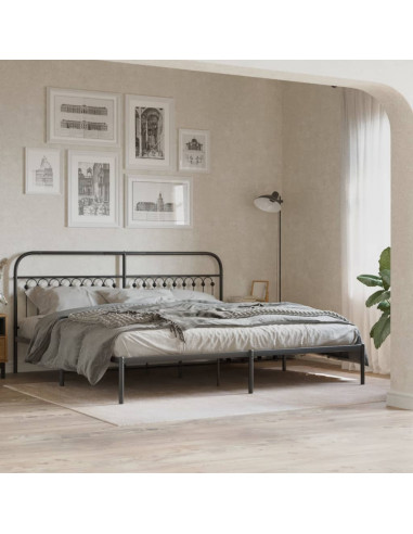 Testiera in Metallo Nero 193 cm