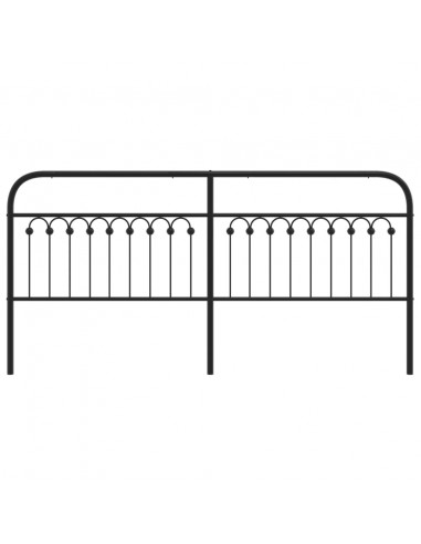 Testiera in Metallo Nero 193 cm
