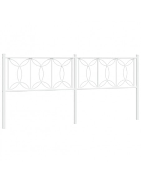 Testiera in Metallo Bianco 193 cm
