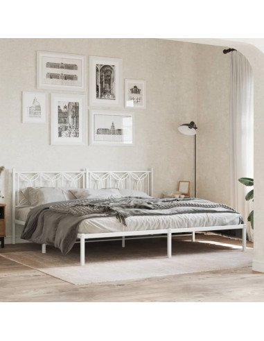 Testiera in Metallo Bianco 193 cm