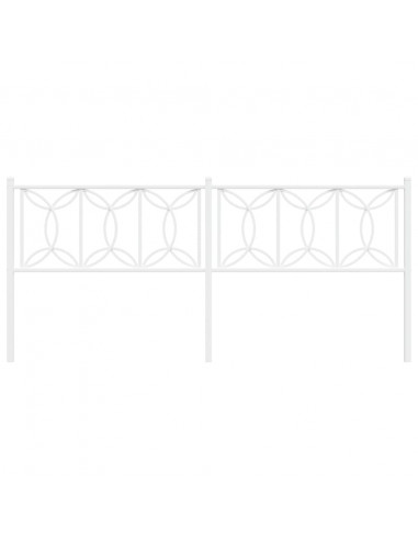 Testiera in Metallo Bianco 193 cm