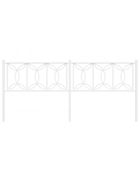 Testiera in Metallo Bianco 193 cm