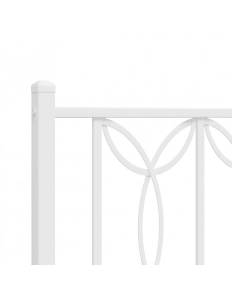Testiera in Metallo Bianco 193 cm