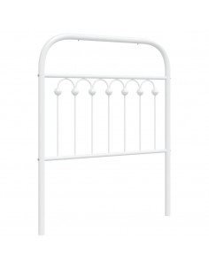 Testiera in Metallo Bianco 75 cm 2