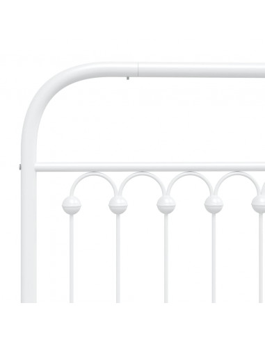 Testiera in Metallo Bianco 75 cm