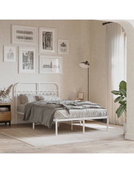 Testiera in Metallo Bianco 120 cm