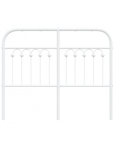Testiera in Metallo Bianco 120 cm