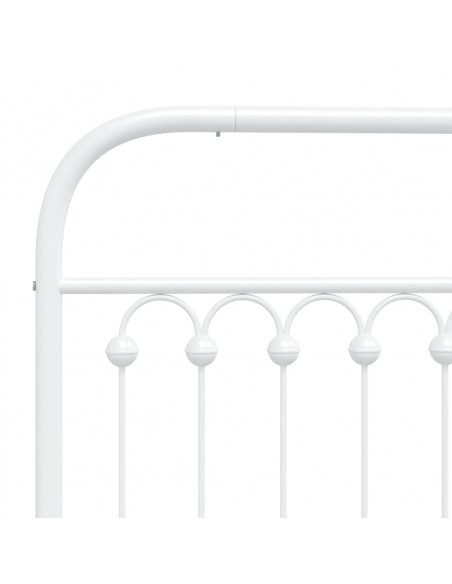 Testiera in Metallo Bianco 120 cm