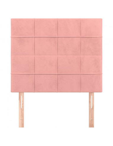 Testiere 2 pz Rosa 100x5x78/88 cm in Velluto