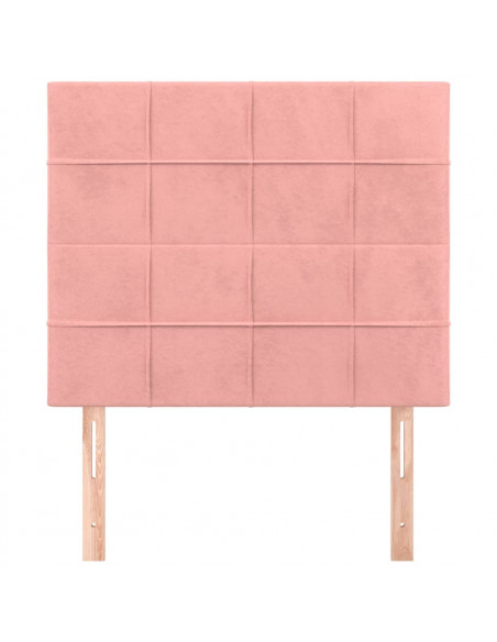 Testiere 2 pz Rosa 100x5x78/88 cm in Velluto