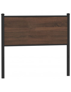 Testiera Rovere Marrone 107 cm in Legno Multistrato e Acciaio 2