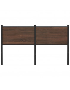 Testiera di Ricambio Rovere Marrone 135 cm in Legno Multistrato e Acciaio 2