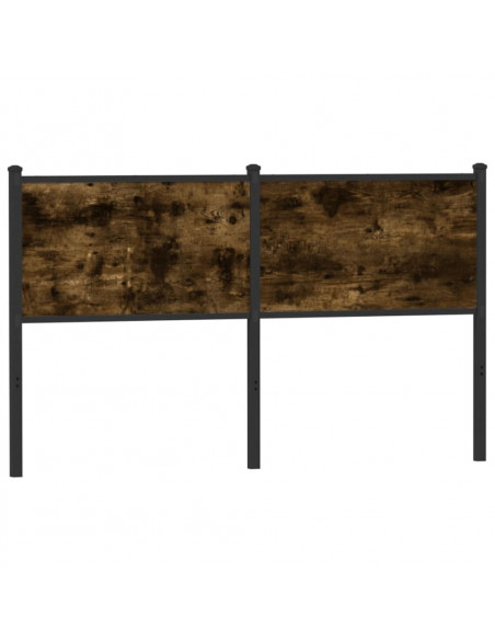 Testiera Rovere Fumo 150 cm in Legno Multistrato e Acciaio