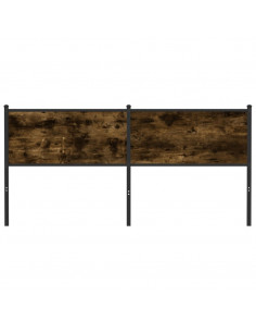 Testiera di Ricambio Rovere Fumo 180 cm in Legno Multistrato e Acciaio 2