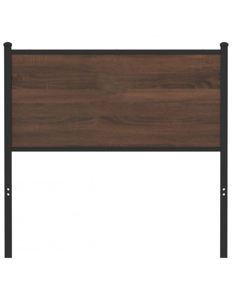 Testiera di Ricambio Rovere Marrone 75 cm in Legno Multistrato e Acciaio