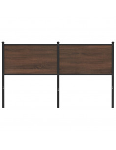 Testiera di Ricambio Rovere Marrone 140 cm in Legno Multistrato e Acciaio 2