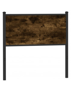 Testiera Rovere Fumo 90 cm in Legno Multistrato e Acciaio 2