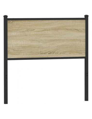 Testiera Sonoma 90 cm in Legno Multistrato e Acciaio