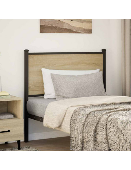 Testiera Sonoma 90 cm in Legno Multistrato e Acciaio