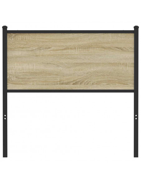 Testiera Sonoma 90 cm in Legno Multistrato e Acciaio