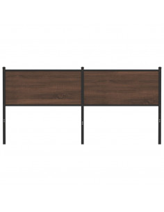Testiera di Ricambio Rovere Marrone 160 cm in Legno Multistrato e Acciaio 2