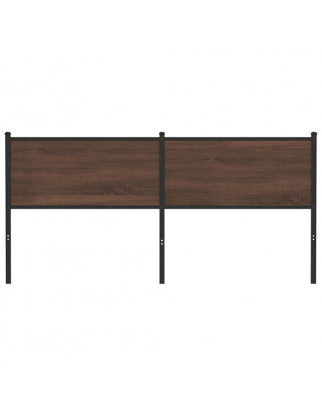 Testiera di Ricambio Rovere Marrone 160 cm in Legno Multistrato e Acciaio