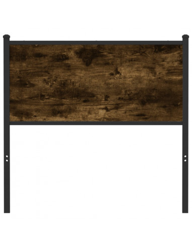 Testiera Rovere Fumo 75 cm in Legno Multistrato e Acciaio