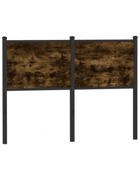 Testiera Rovere Fumo 120 cm in Legno Multistrato e Acciaio