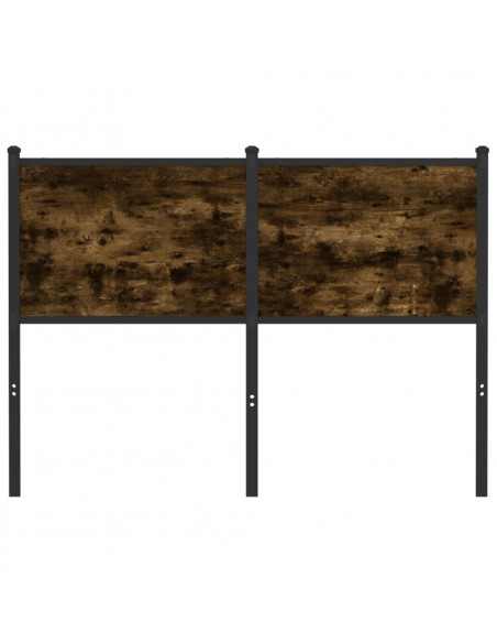 Testiera Rovere Fumo 120 cm in Legno Multistrato e Acciaio
